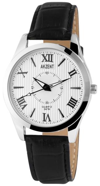 Akzent Herrenuhr mit Kunstlederband