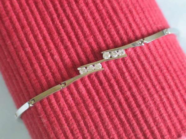 Armband "Bellé Bellá" aus 925er Sterlingsilber mit Zirkonia, Länge 17,5 - 20,5 cm Gewicht: ca. 5,6 Gramm