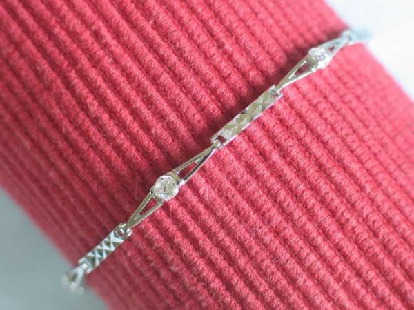 Armband "Adria" aus 925er Sterlingsilber mit Zirkonia, Länge 18,0 - 20,2 cm Gewicht: ca. 5,9 Gramm