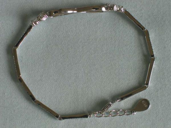 Armband "Königin" aus 925er Sterlingsilber + Zirkonia, Länge 17,5 - 19,0 cm Gewicht: ca. 5,0 Gramm