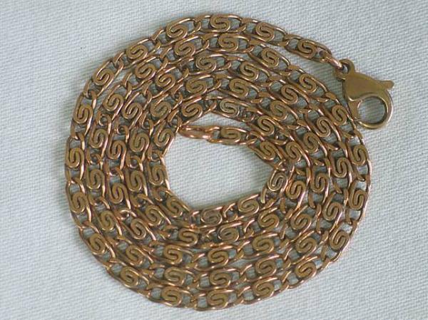 Halskette im griechischen Muster aus 333er Gold, Länge 45,2 cm Gewicht: 6,9g