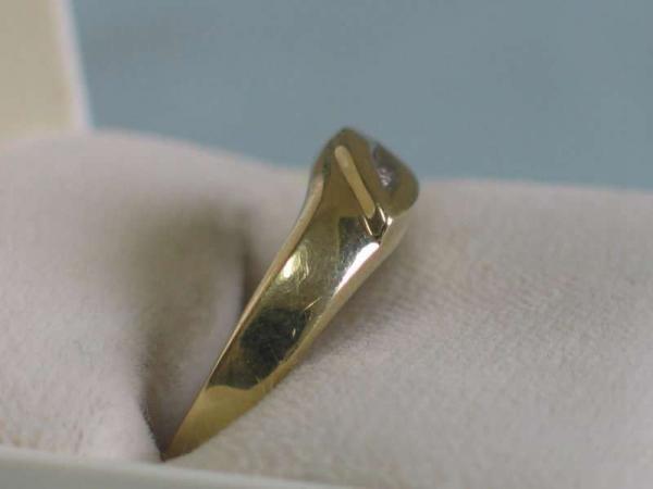 Diamantring 0.02 ct. aus 585er Gelbgold, Größe 63, Gewicht: 1,5g