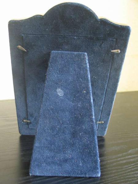 Bilderrahmen "Thomas Cook" aus Stoff mit Silberrahmen, versilbert Gesamtgewicht: 420,0g