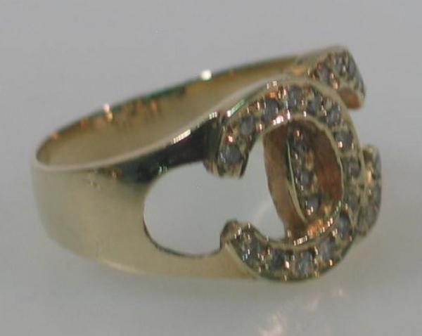 Diamantring aus 585er Gelbgold, Größe 53, Gewicht: 4,9g