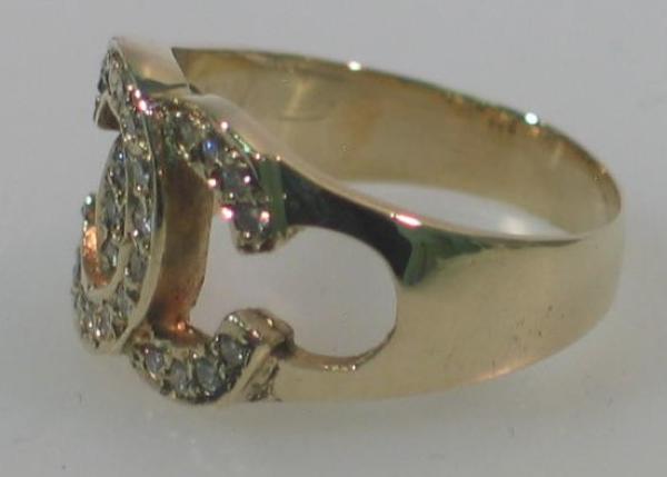 Diamantring aus 585er Gelbgold, Größe 53, Gewicht: 4,9g