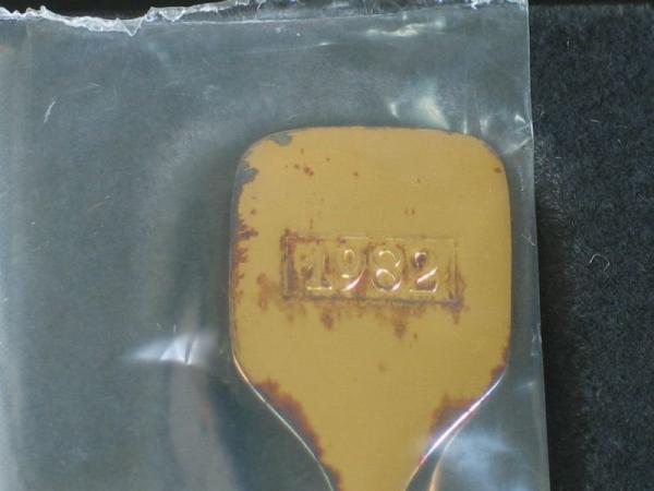 Robbe & Berking Jahreslöffel, klein, "Apfelbaum 1982" aus 925er Sterlingsilber, Gewicht: 32,0g