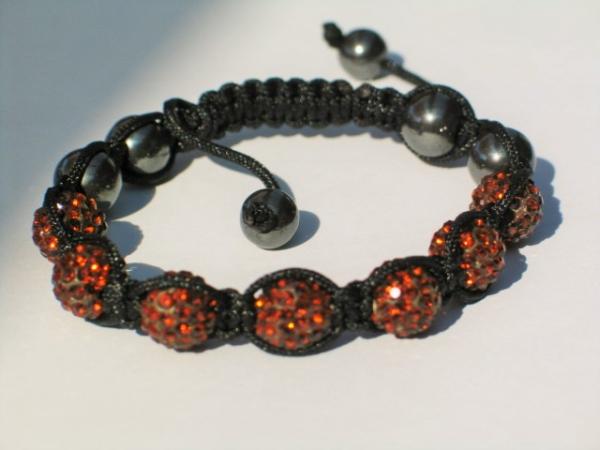 Cham Cham Geflochtenes Armband aus Textil und Kunststoff in Braun/Schwarz