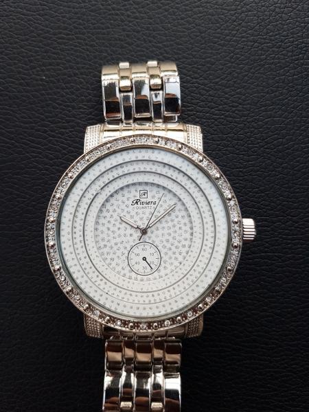 Riviera Hip-Hop Uhr mit Metallarmband -Modell: Kleine Sekunde-