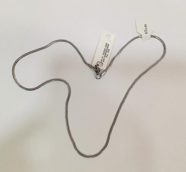 Akzent Edelstahl Damen Schlangenkette, Länge: 45 cm / Stärke: 2 mm
