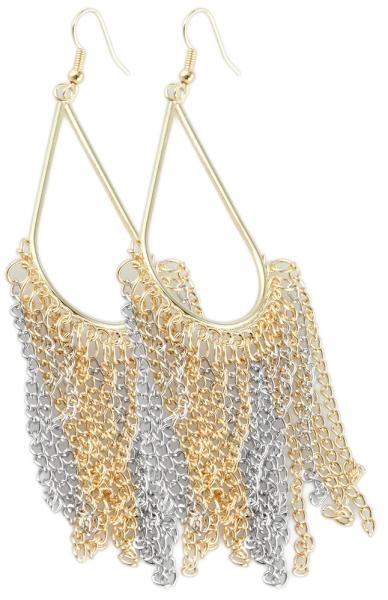 JZ19 Ohranhänger, Bicolor  -gold-silber-