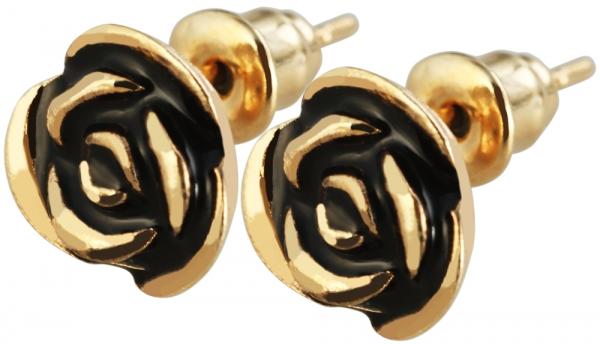 JZ10 Cham Cham Ohrstecker, Goldfarbig/Mehrfarbig, VE 3 Stück