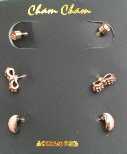 Cham Cham Ohrstecker, Goldfarbig, VE 3 Stück
