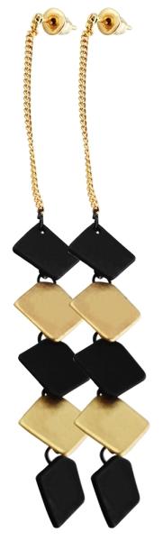 Cham Cham Ohrstecker Bicolor - gold/schwarz - Modell 2