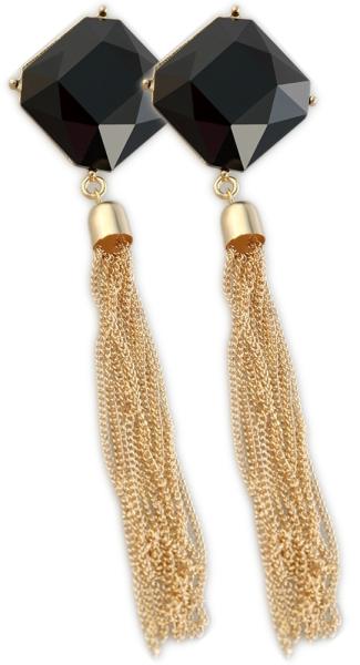 Cham Cham Ohrstecker, goldfarbig/schwarz