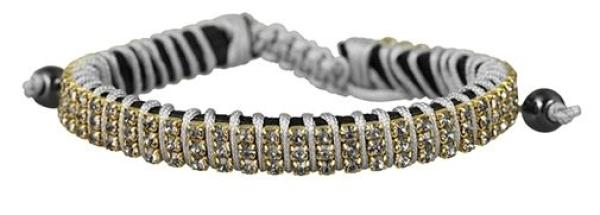 Cham Cham Geflochtenes Armband aus Textil mit Zirkonia