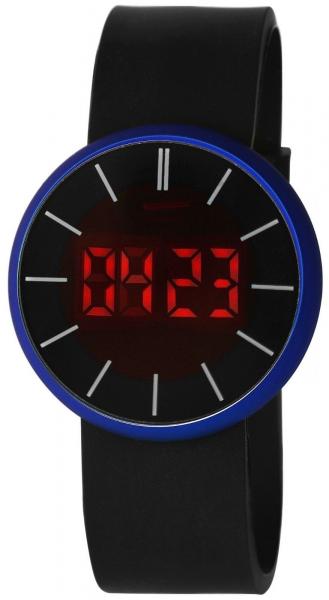 TimeTech Unisexuhr mit Silikonarmband, schwarze Umrandung