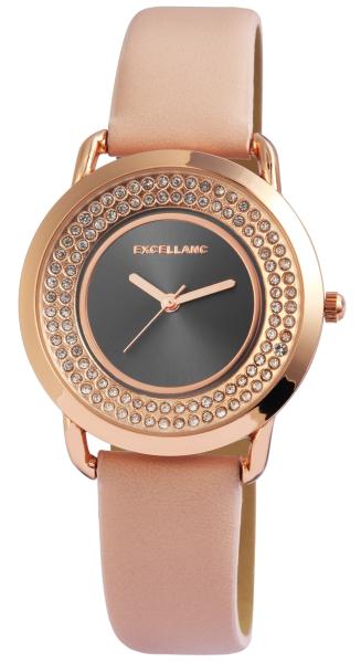 Excellanc Damenuhr mit Band aus Kunstleder