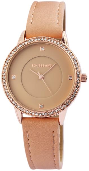 Excellanc Damenuhr mit Band aus Kunstleder