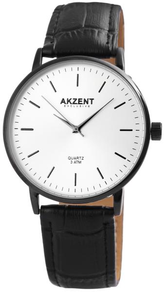 AKZENT EXCLUSIVE Herrenuhr mit Band aus Kunstleder
