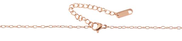 Akzent "Edelstahl Kette mit Anhänger Zirkonia, 43+5cm -goldfarben