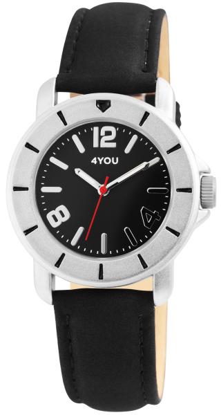4You Unisexuhr mit Echtlederarmband