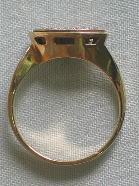 Eleganter Diamantring aus 585er Gelbgold, Größe 52, Gewicht: 2,9g