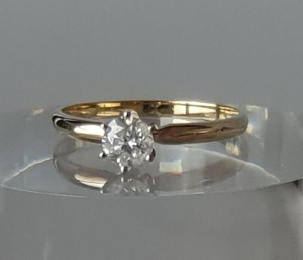 NEU Exclusiver Brillantsolitär mit 0.50 ct., 585er Gold Echtheitszertifikat, Größe 53
