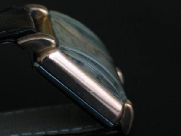 Vintage Para quadratische Herrenarmbanduhr mit Lederband, sehr selten