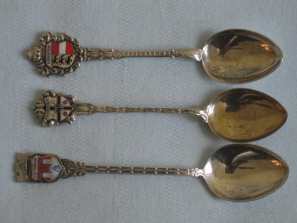 6 Sammellöffel aus 800er Silber, Gewicht : 69,3g