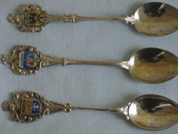 6 Sammellöffel aus 800er Silber, Gewicht : 69,3g