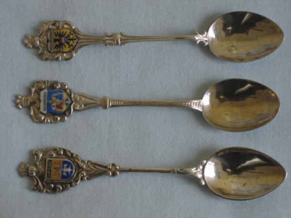 6 Sammellöffel aus 800er Silber, Gewicht : 69,3g