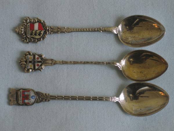 6 Sammellöffel aus 800er Silber, Gewicht : 69,3g