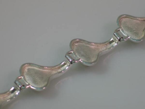 Vintage Armband aus 835er Silber mit Aventurin Schmucksteinen, Länge 18,2 cm, Gewicht: 36,8g