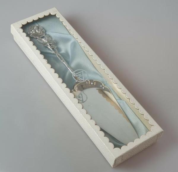 Tortenheber Hildesheimer Rose Rosendekor versilbert 100er Auflage unbenutzt in der Originalverpackung