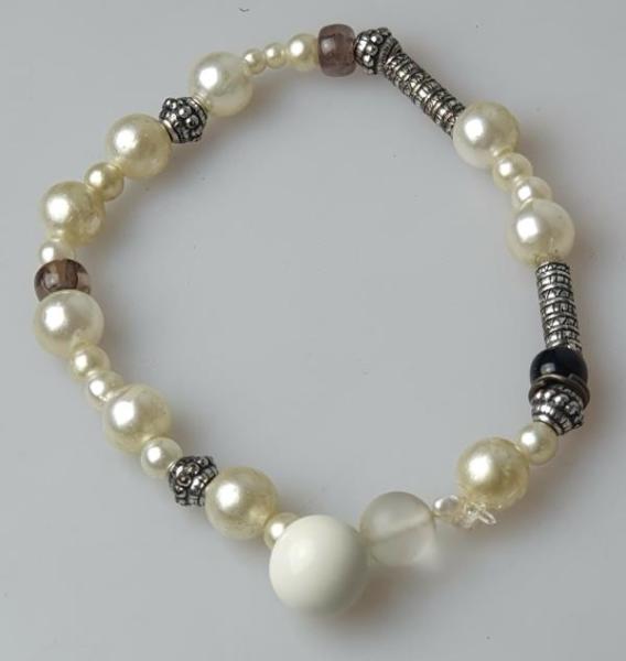 Perlenkettenarmband, Innendurchmesser 7,0 cm, Gewicht: 13,0g