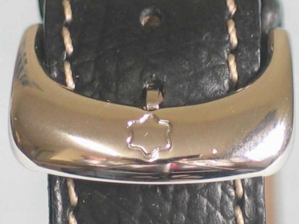 Neuwertige Montblanc Meisterstück mit Lederband und Quarzwerk Ref. 7042