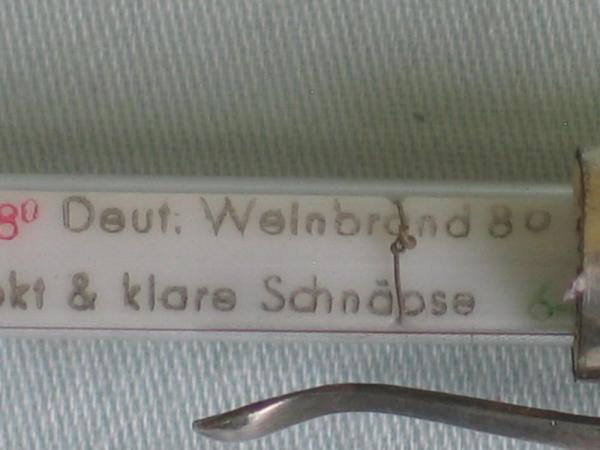 Weinthermometer aus 800er Silber Gewicht: ca. 14,6 Gramm