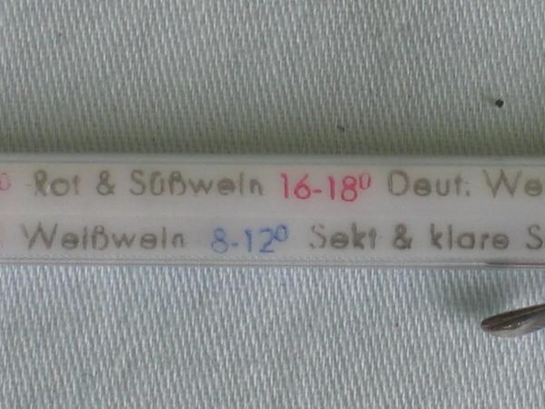 Weinthermometer aus 800er Silber Gewicht: ca. 14,6 Gramm