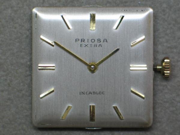 Vintage Quadratische Priosa Extra Herrenarmbanduhr 585er Gold 14 kt.