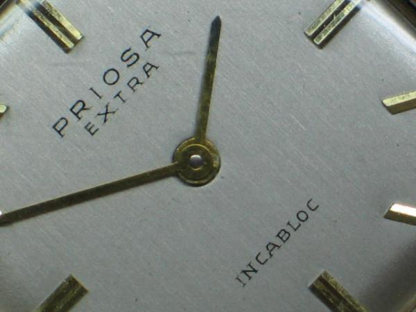 Vintage Quadratische Priosa Extra Herrenarmbanduhr 585er Gold 14 kt.
