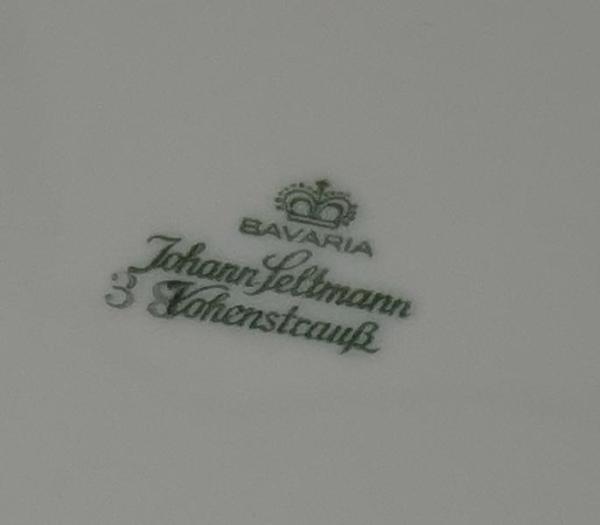 Vintage: Einzelgedeck J. Seltmann Vohenstrauß Kaffeetasse, Unterteller, Kuchenteller Goldrand