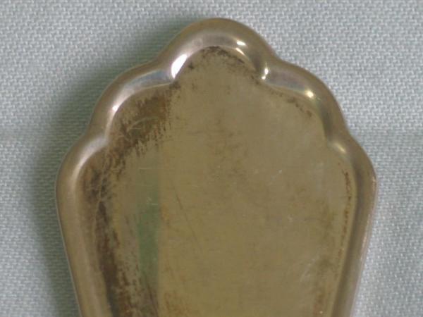 1x Spatendesign Menügabel 800er Silber Halbmond, Krone, Herstellerpunze Länge ca. 21 cm, Gewicht: ca. 63 Gramm