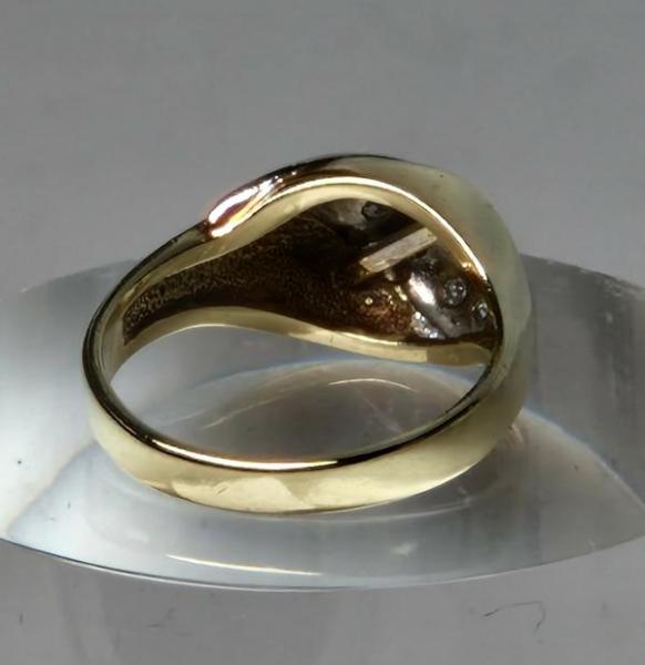 Diamantring aus 585er Gelbgold, Größe 55, Gewicht: 4,1g