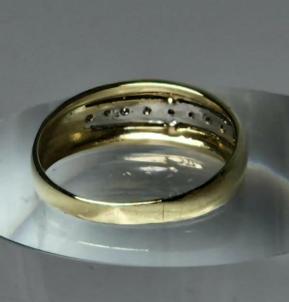 Diamantring aus 585er Gelbgold, Größe 54, Gewicht: 2,3g