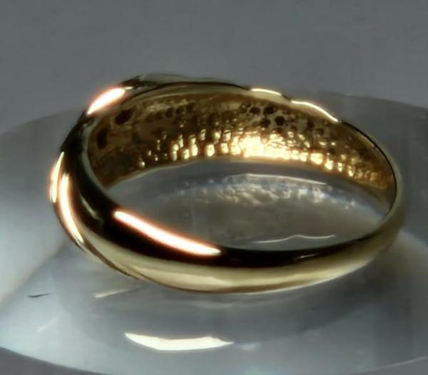 Saphirring aus 585er Gelbgold, Größe 54, Gewicht: 2,8g