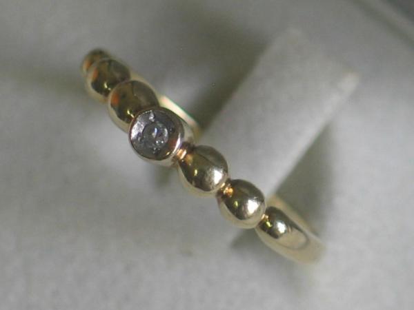 Diamantring (Solitär) aus 585er Gold, Größe 53, Gewicht: 1,9g
