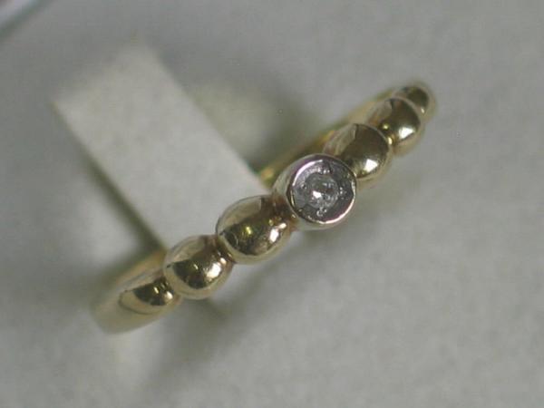 Diamantring (Solitär) aus 585er Gold, Größe 53, Gewicht: 1,9g