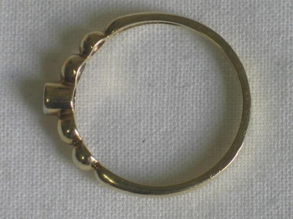 Diamantring (Solitär) aus 585er Gold, Größe 53, Gewicht: 1,9g
