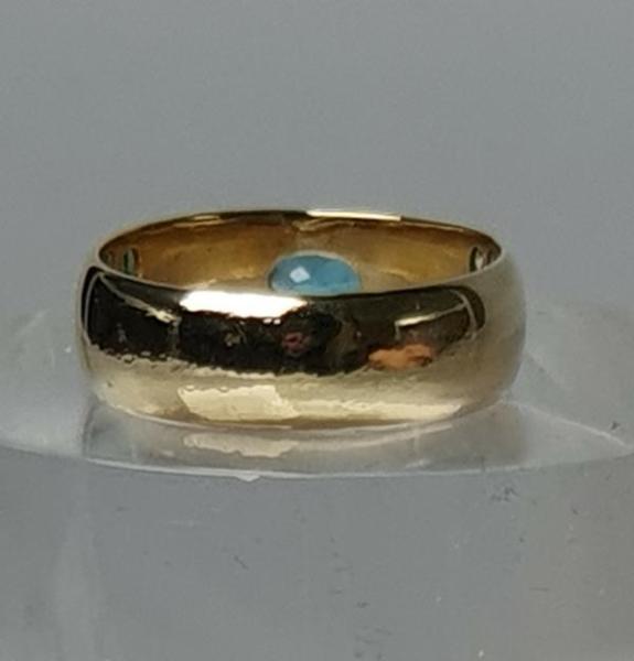 Topas Ring -Swiss Blue- aus 585er Gold, Größe 54, Gewicht: 5,2g