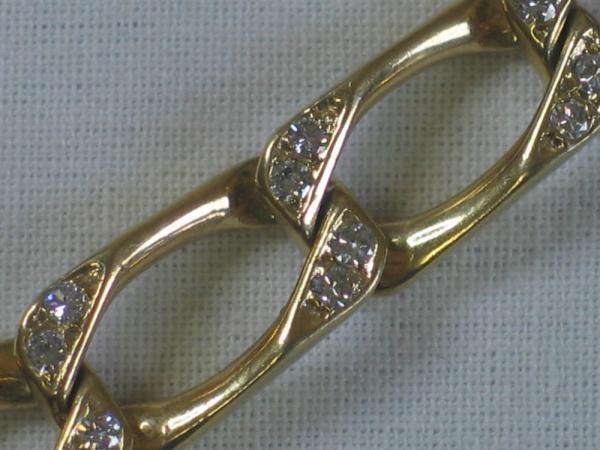 Diamantarmband 1.14 ct. mit 57 Diamanten, 585er Gelbgold, Länge 18,5 cm, Gewicht: 25,9g